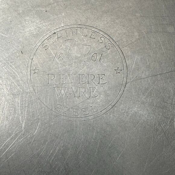 Revere Ware Set 3 Stainless Steel Canisters MCM Lucite Tops Storage Stackable - Picture 12 of 16